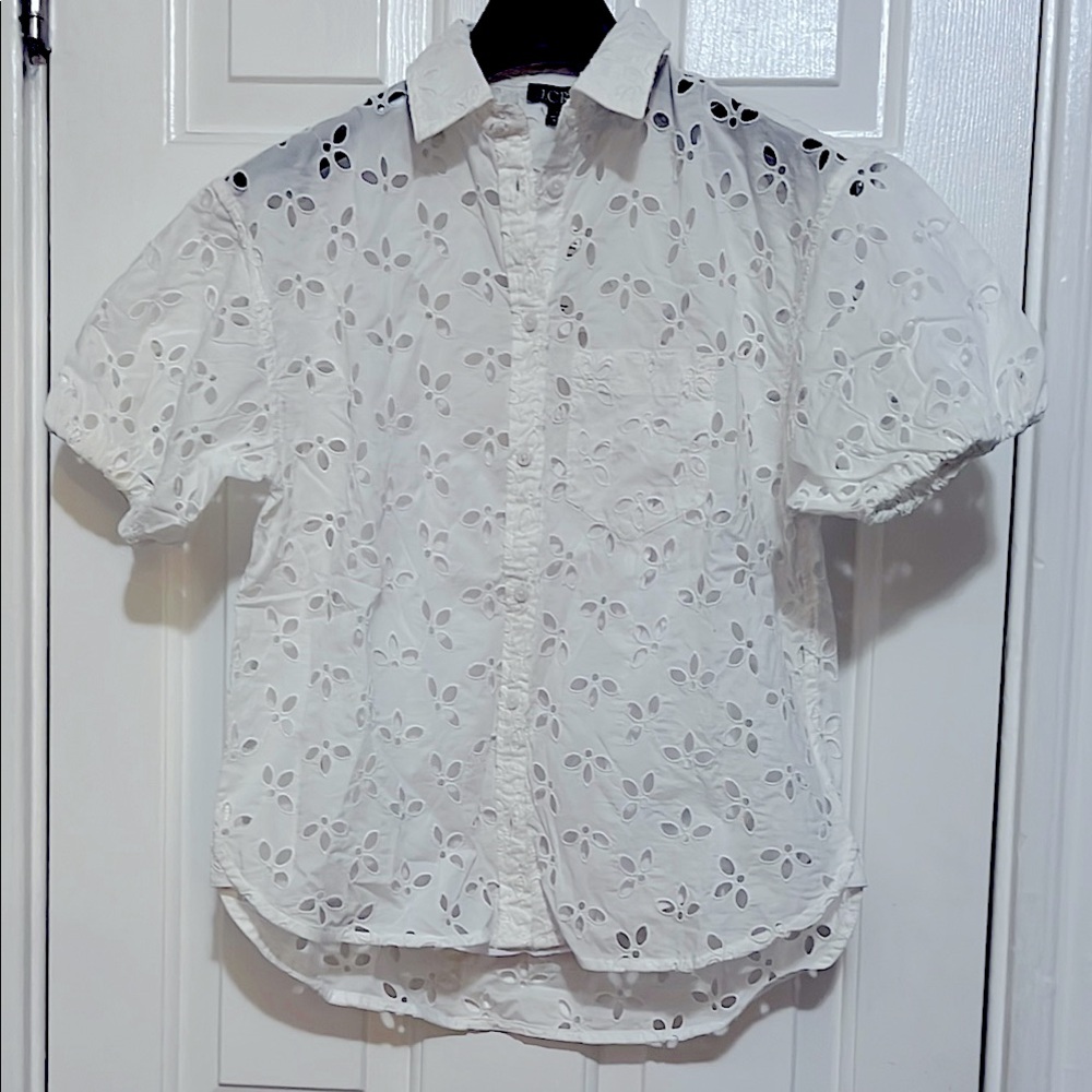 J. crew eyelet blouse